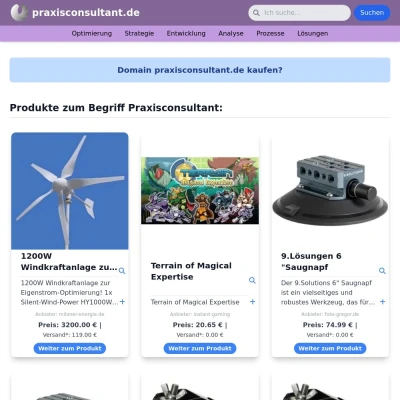 Screenshot praxisconsultant.de