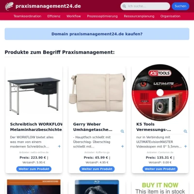 Screenshot praxismanagement24.de