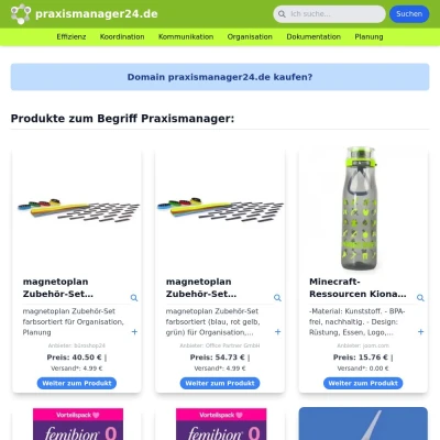 Screenshot praxismanager24.de