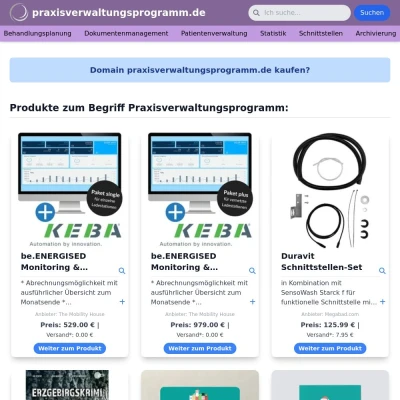 Screenshot praxisverwaltungsprogramm.de