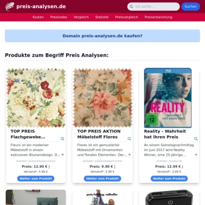 Screenshot preis-analysen.de