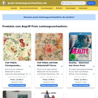 Screenshot preis-leistungsverhaeltnis.de