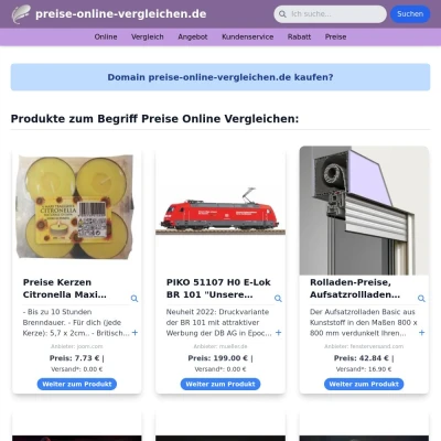 Screenshot preise-online-vergleichen.de