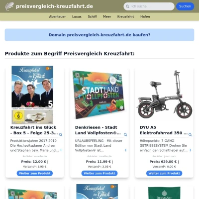 Screenshot preisvergleich-kreuzfahrt.de