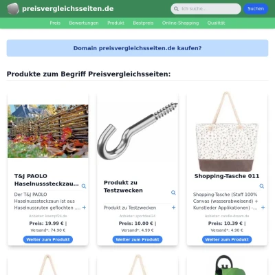 Screenshot preisvergleichsseiten.de