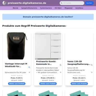 Screenshot preiswerte-digitalkameras.de