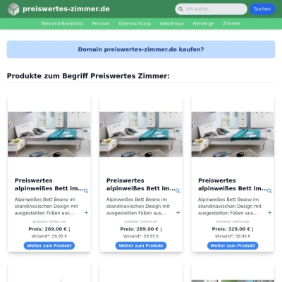 Screenshot preiswertes-zimmer.de