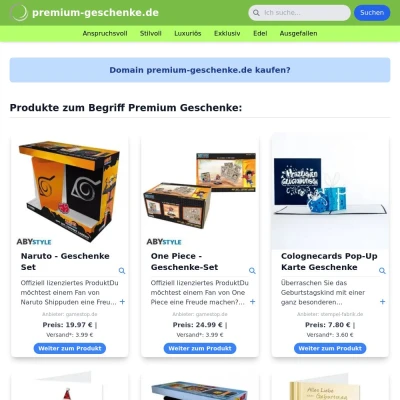 Screenshot premium-geschenke.de