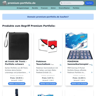 Screenshot premium-portfolio.de