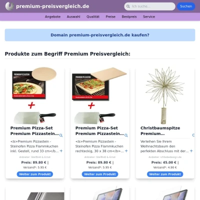 Screenshot premium-preisvergleich.de