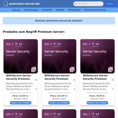 Screenshot premium-server.de