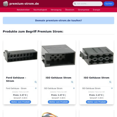 Screenshot premium-strom.de