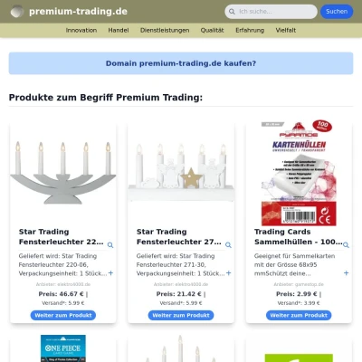 Screenshot premium-trading.de