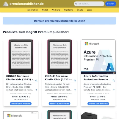 Screenshot premiumpublisher.de