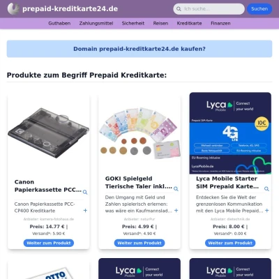 Screenshot prepaid-kreditkarte24.de