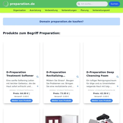 Screenshot preparation.de