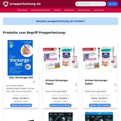 Screenshot prepperheizung.de