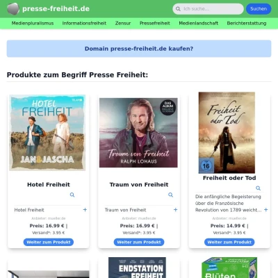 Screenshot presse-freiheit.de