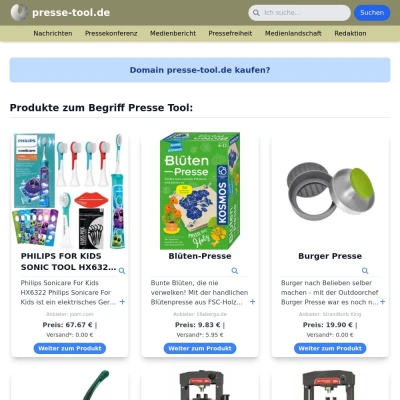 Screenshot presse-tool.de