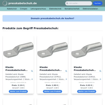 Screenshot presskabelschuh.de