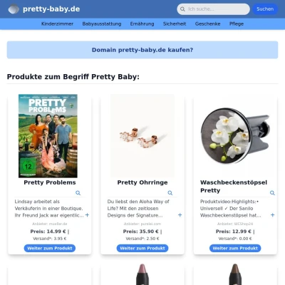 Screenshot pretty-baby.de