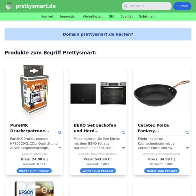 Screenshot prettysmart.de