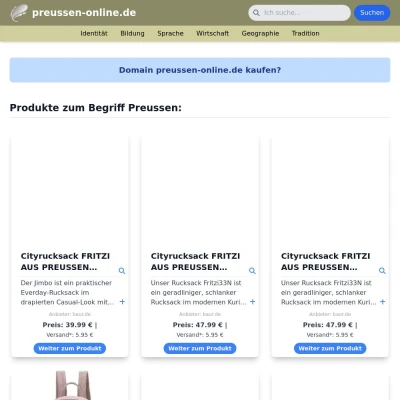 Screenshot preussen-online.de