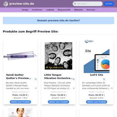 Screenshot preview-site.de