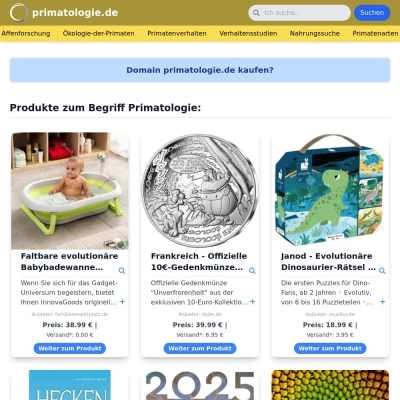 Screenshot primatologie.de