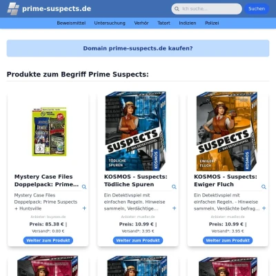 Screenshot prime-suspects.de