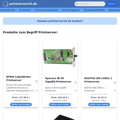 Screenshot printserver24.de