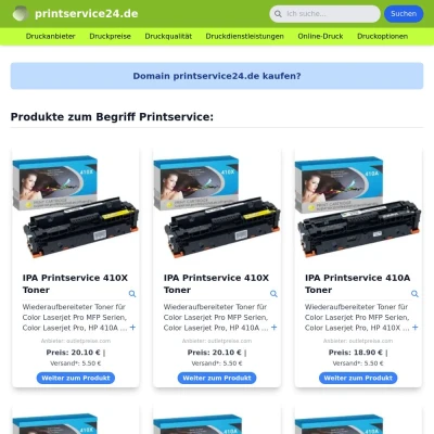 Screenshot printservice24.de