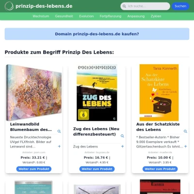 Screenshot prinzip-des-lebens.de