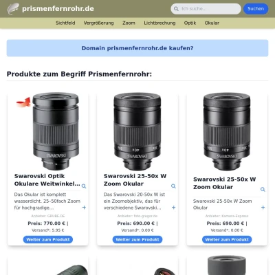 Screenshot prismenfernrohr.de