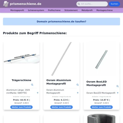 Screenshot prismenschiene.de