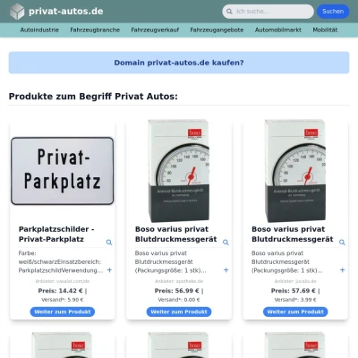 Screenshot privat-autos.de