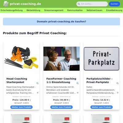 Screenshot privat-coaching.de