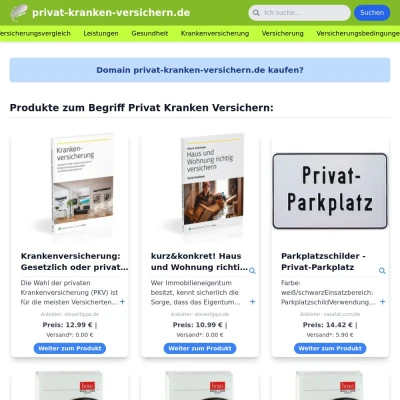 Screenshot privat-kranken-versichern.de