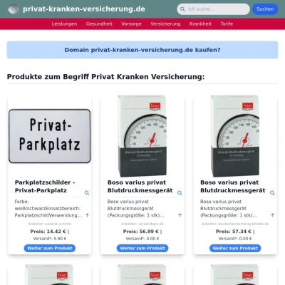 Screenshot privat-kranken-versicherung.de
