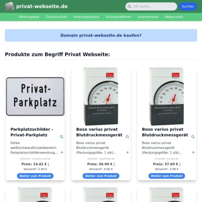 Screenshot privat-webseite.de