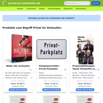 Screenshot privat-zu-verkaufen.de