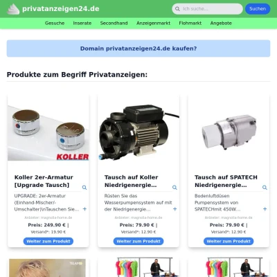 Screenshot privatanzeigen24.de