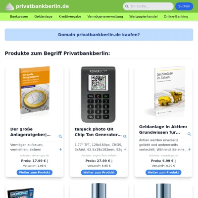 Screenshot privatbankberlin.de