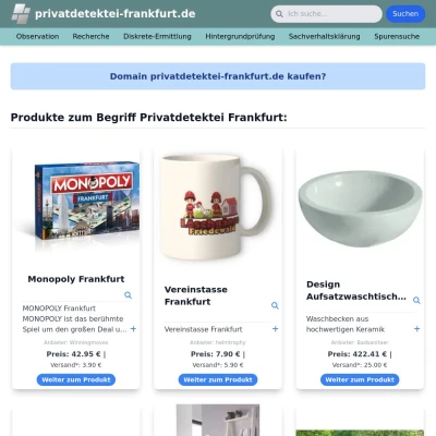 Screenshot privatdetektei-frankfurt.de