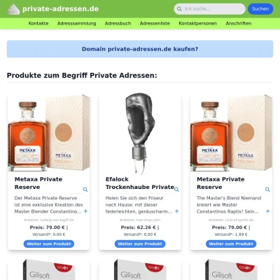 Screenshot private-adressen.de