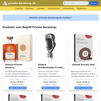 Screenshot private-beratung.de