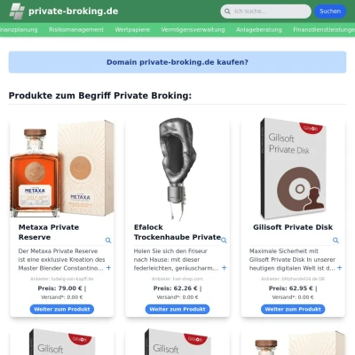 Screenshot private-broking.de