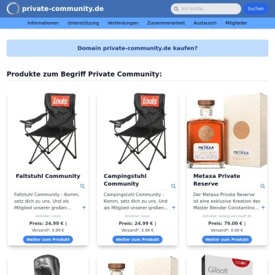 Screenshot private-community.de