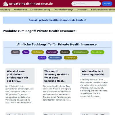 Screenshot private-health-insurance.de