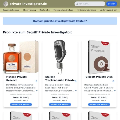 Screenshot private-investigator.de